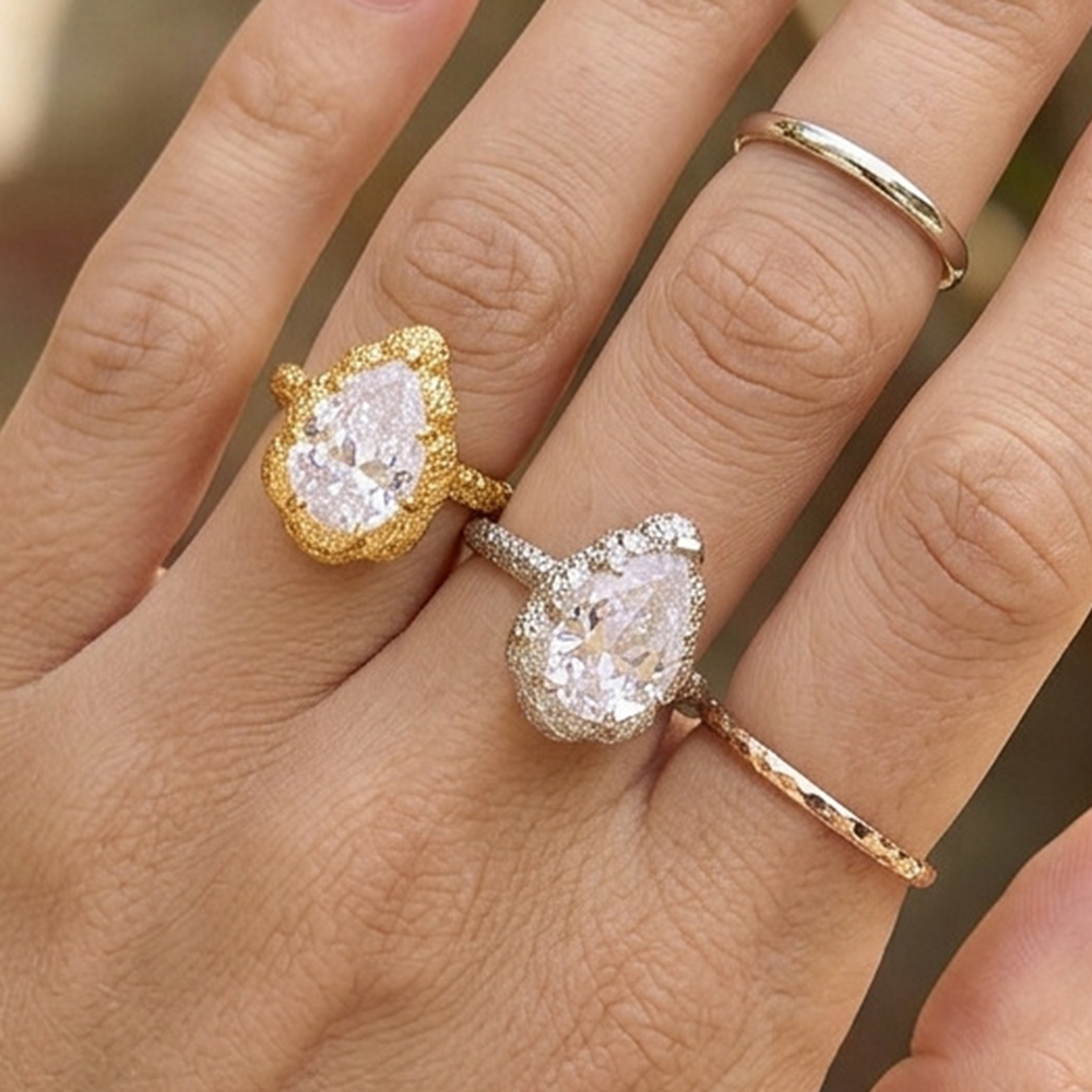 Minimalist Ring Stackable - خاتم YHTOT بسيط مطلي بالذهب عيار