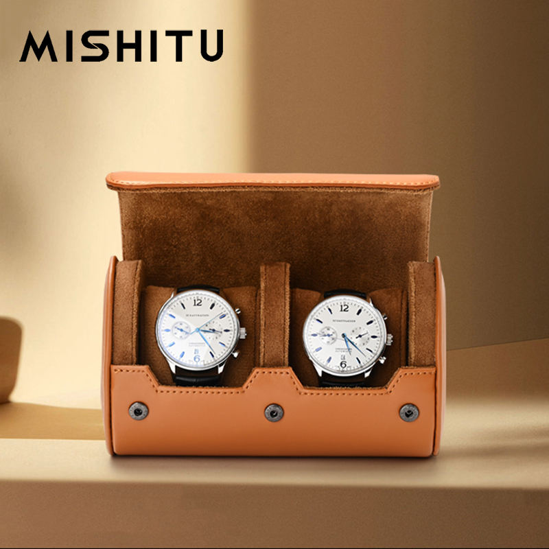 Jewelry Organizer Watches - MISHITU 1/2/3-فتحة تخزين ساعات اليد لفة