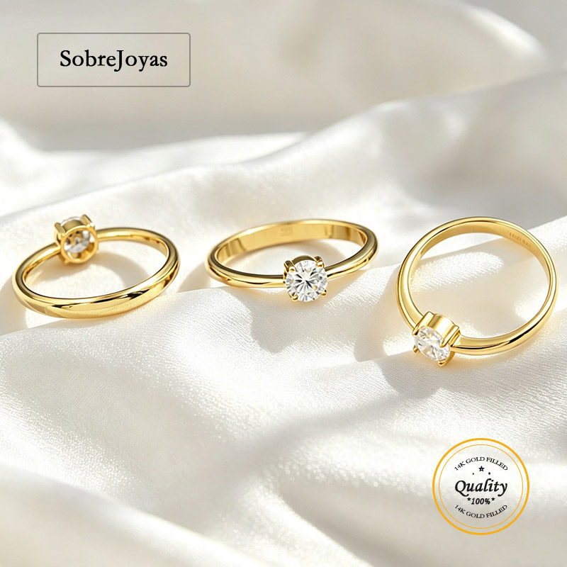 Minimalist Ring Stackable - خاتم من الذهب المطلي عيار 14