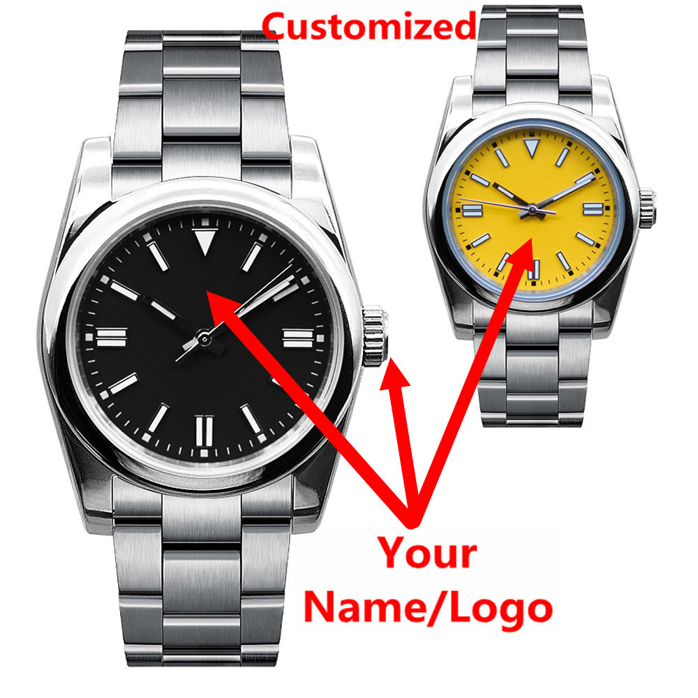 Jewellery Watch - ساعة رجالية فاخرة بشعار مخصص، زجاج