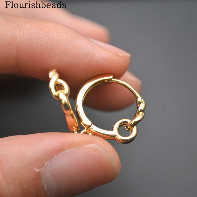 30 قطعة دائرة مستديرة ملتوية 1 - مراجعة Hoop Earrings وسعره