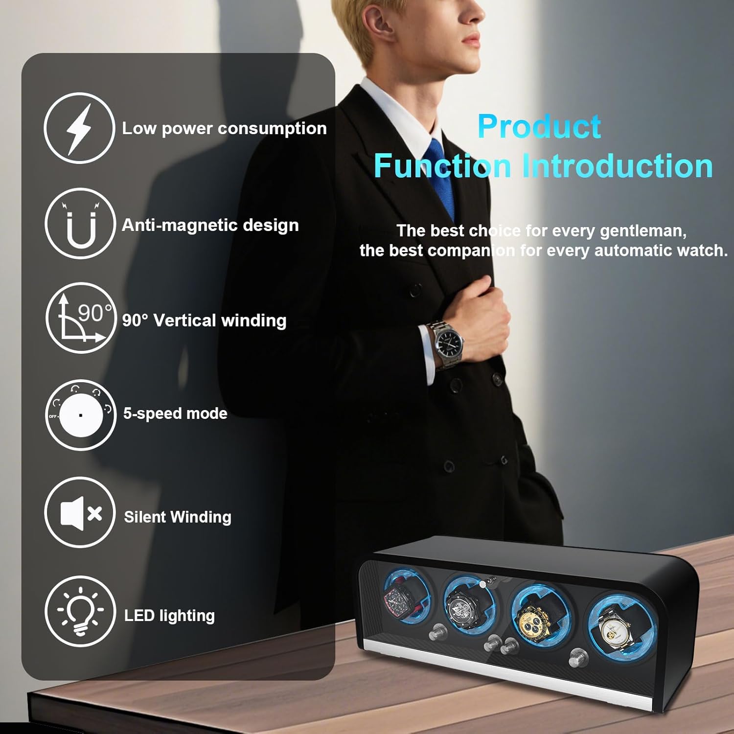 ملفاف ساعة للساعات الأوتوماتيك - مراجعة Automatic Watch Winder وسعره