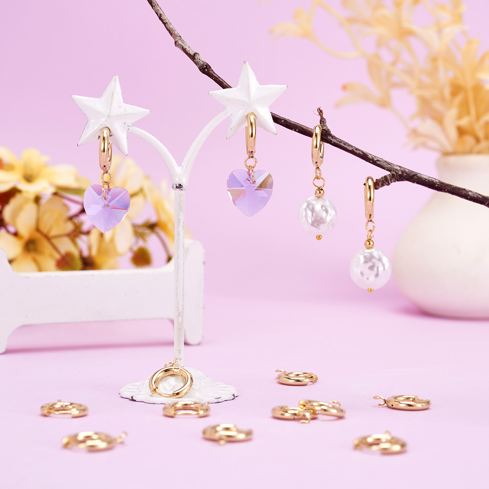 10 قطع من خطافات الأقراط الدائ - مراجعة Hoop Earrings وسعره