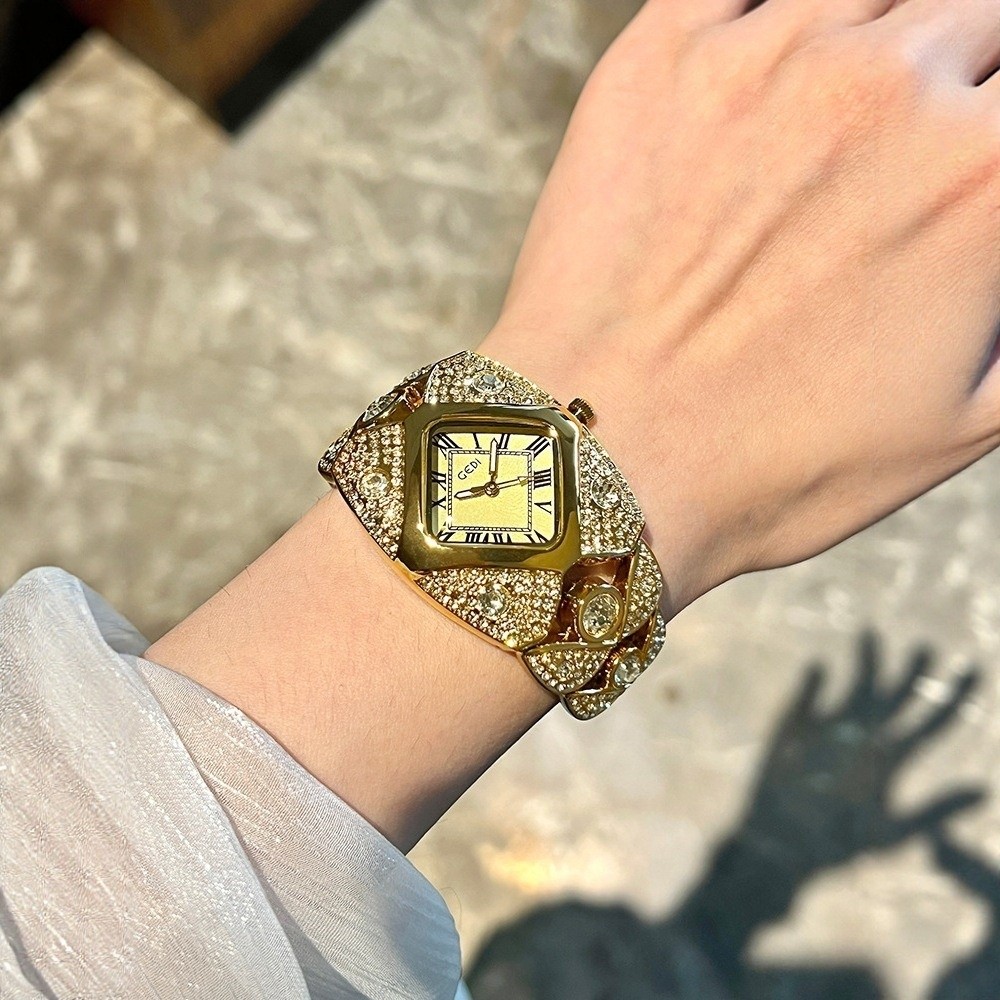 ساعة يد نسائية جديدة مرصعة بال - مراجعة Jewelry Watches Brands وسعره
