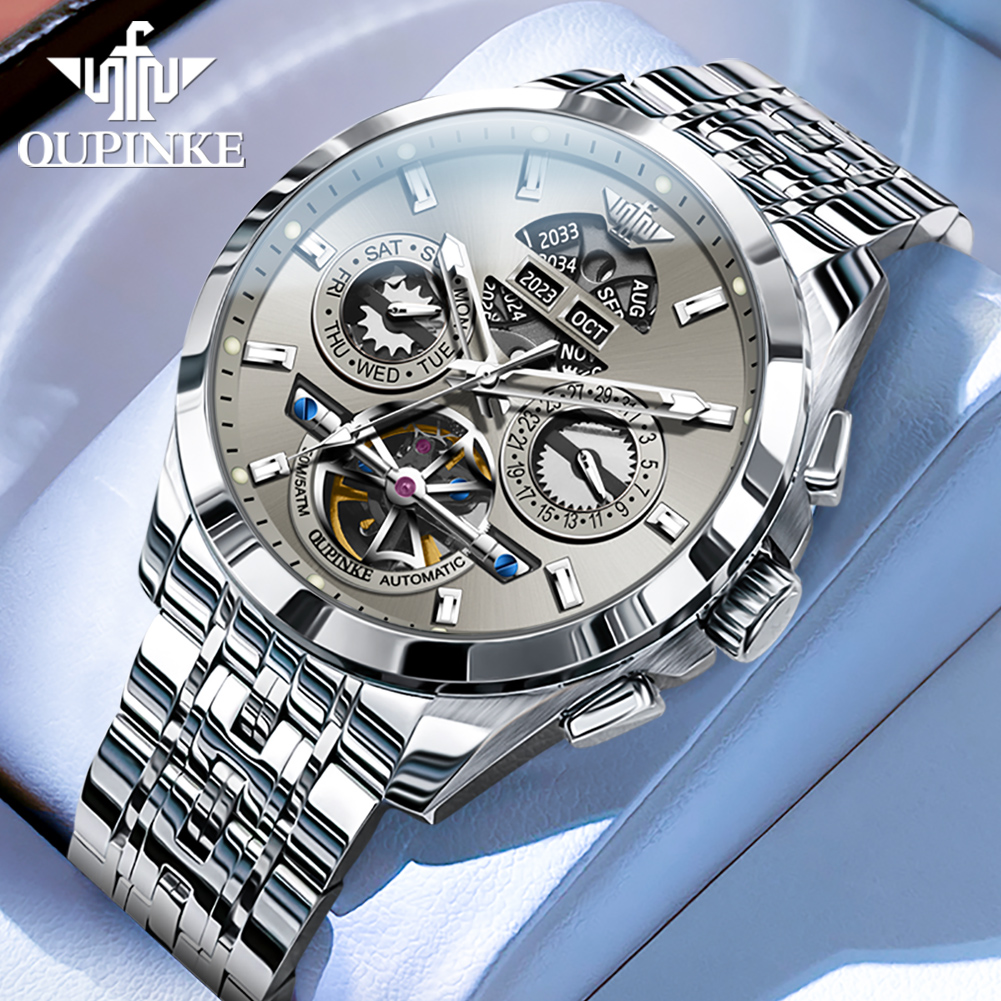 OUPINKE 3251 ساعة رجالية هيكل  - مراجعة Automatic Watch Winder وسعره