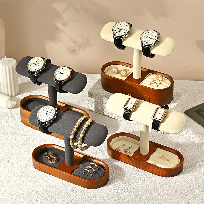 Oirlv خشب متين ساعة منظم الرف  - مراجعة Jewellery Watch وسعره