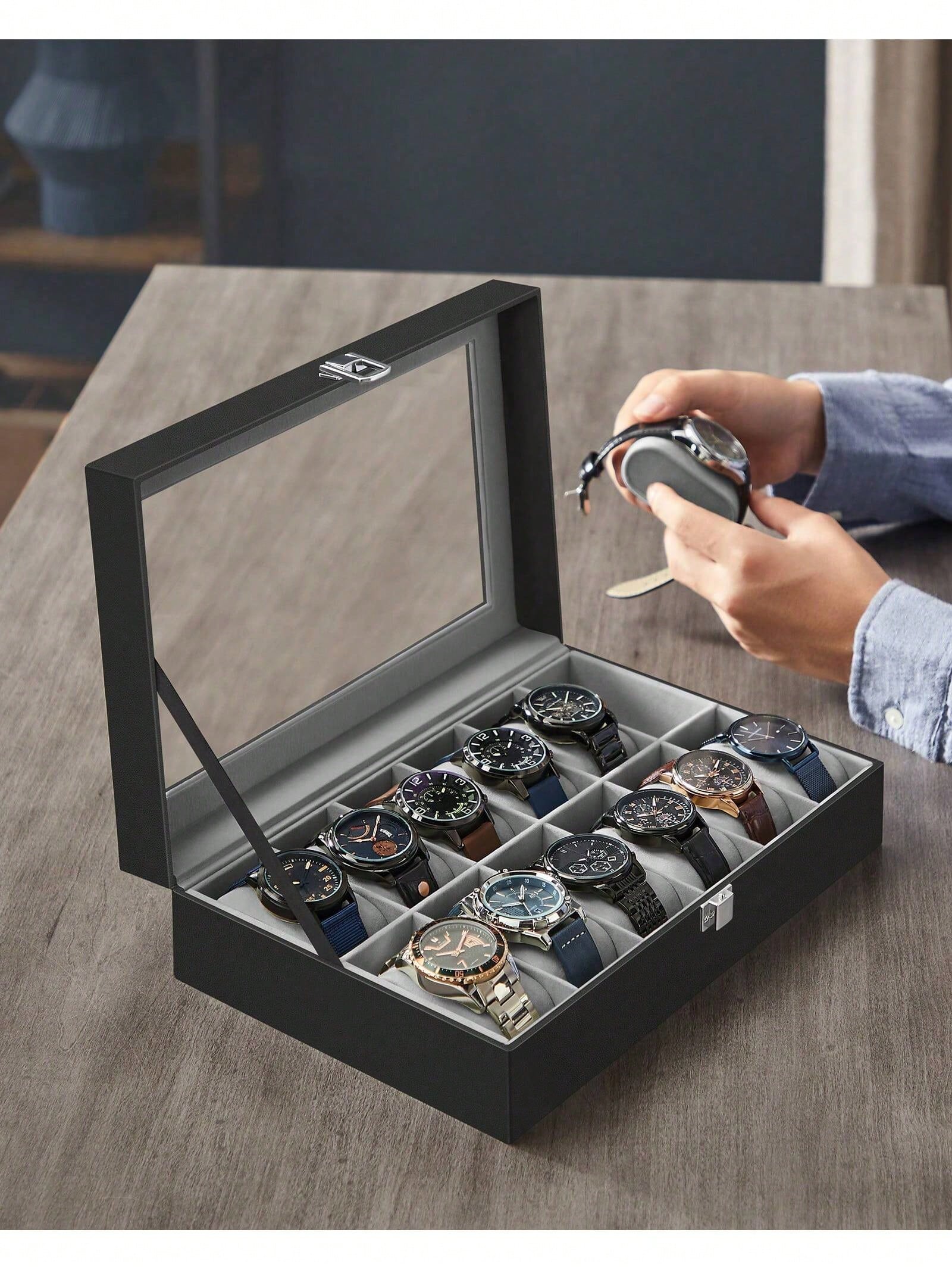 صندوق ساعات بـ 12 فتحة قابل لل - مراجعة Jewellery Watch وسعره