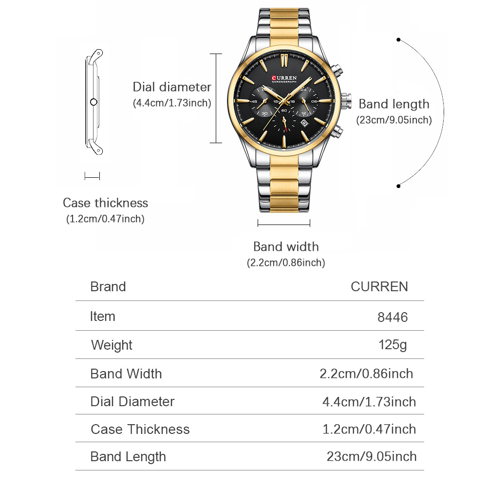 CURREN ساعات كوارتز كرونو رياض - مراجعة Jewellery Watch وسعره