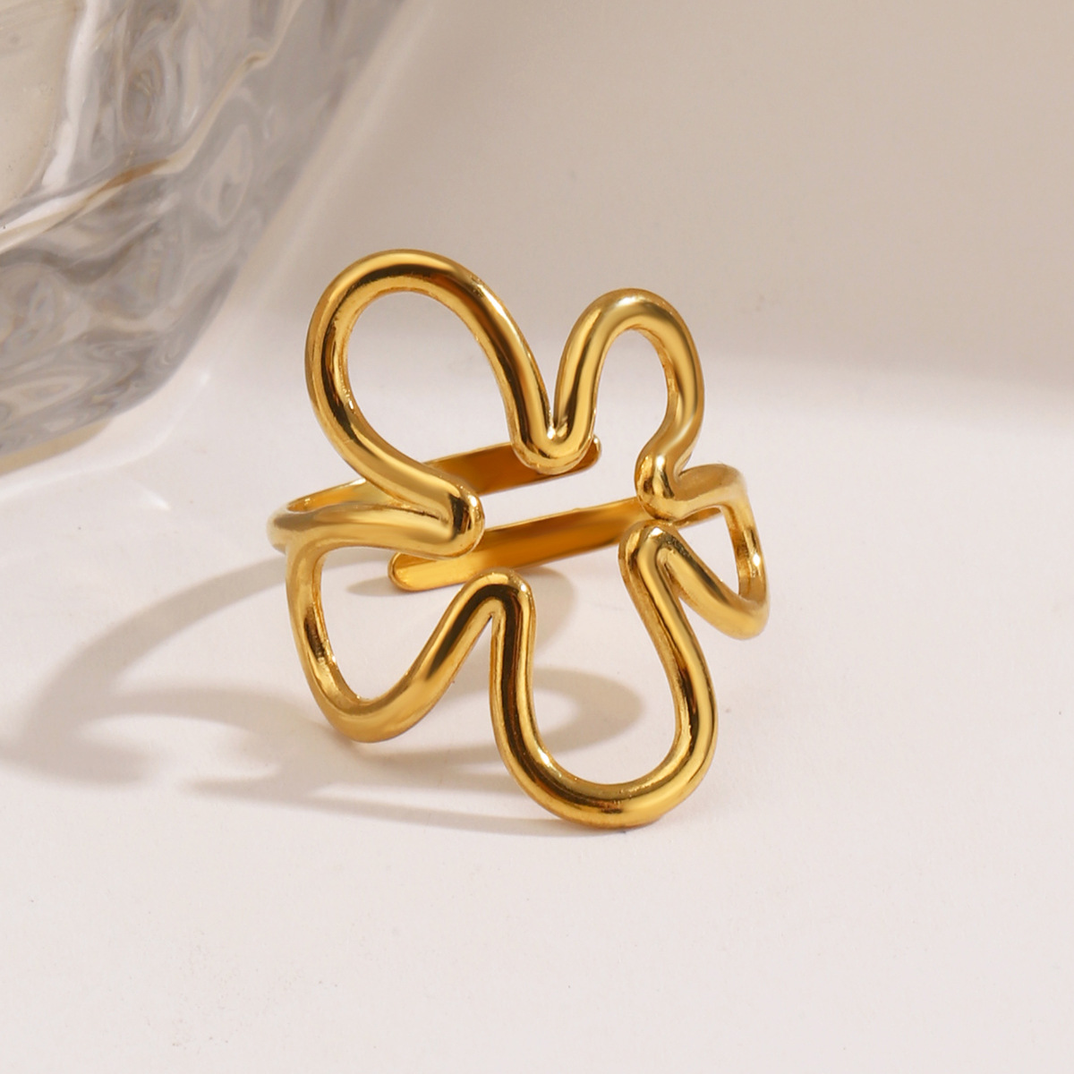 خواتم مفتوحة بتصميم زهري من ال - مراجعة Minimalist Ring Stackable وسعره