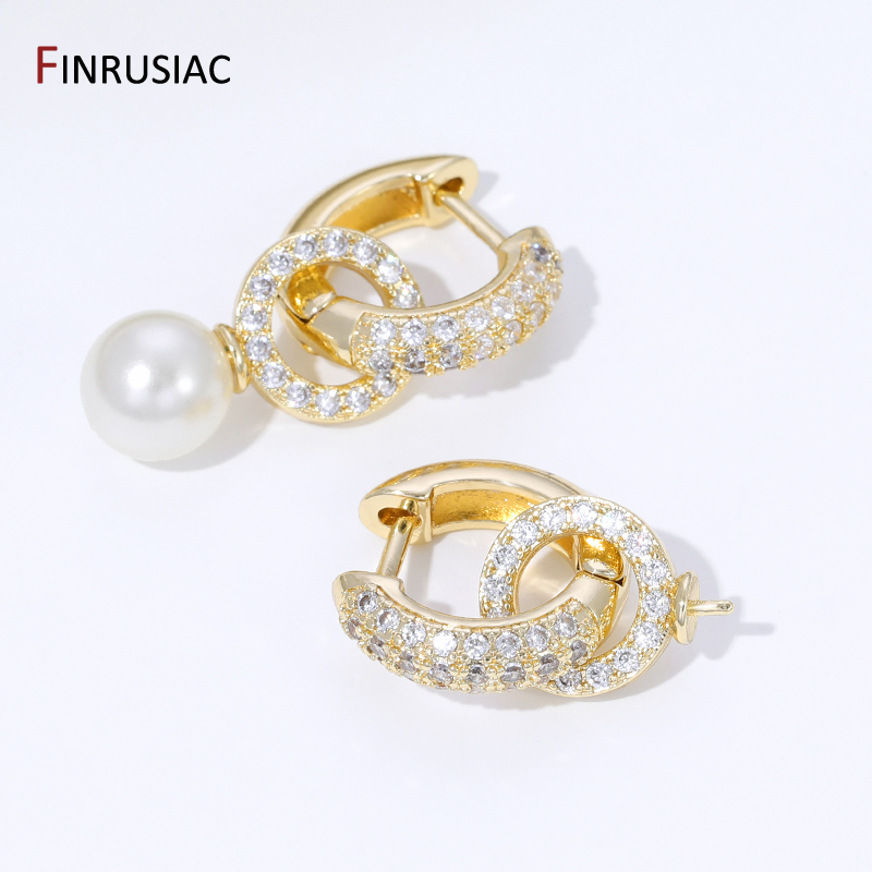 18K مطلية بالذهب النحاس مطعمة  - مراجعة Hoop Earrings وسعره