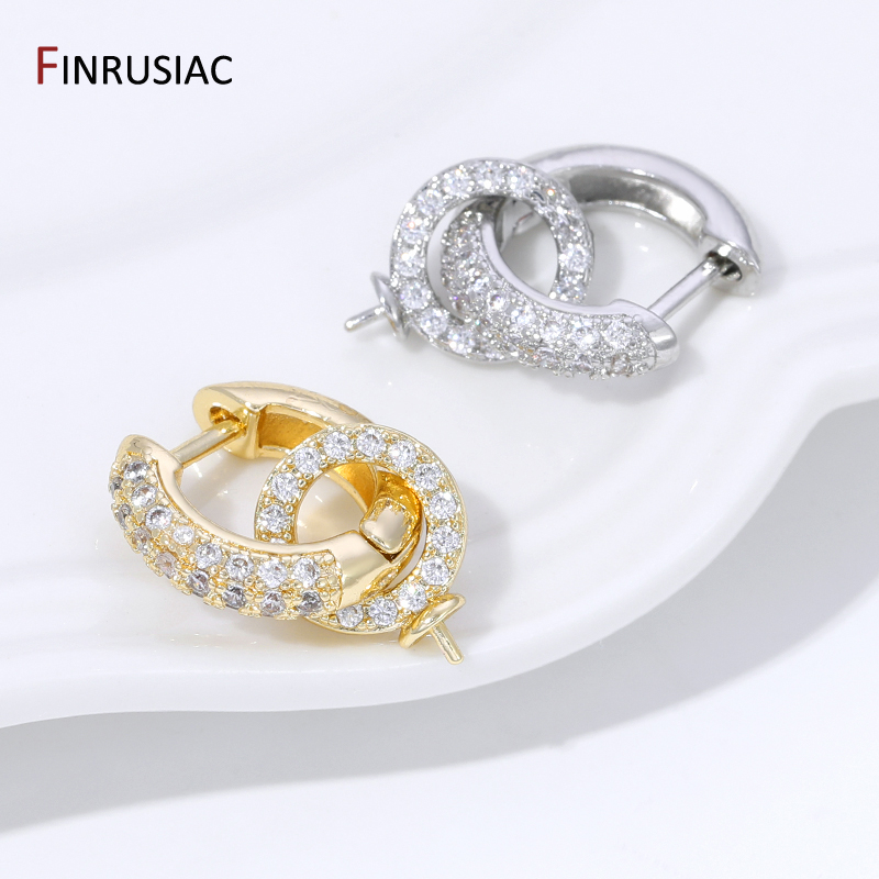 18K مطلية بالذهب النحاس مطعمة  - مراجعة Hoop Earrings وسعره