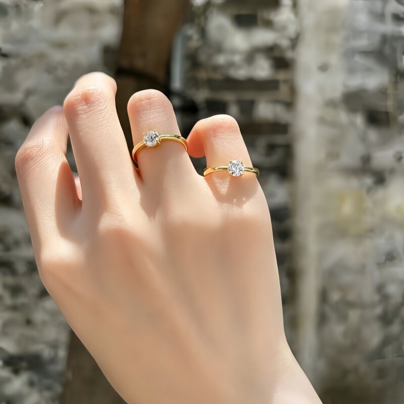 خاتم من الذهب المطلي عيار 14 ق - مراجعة Minimalist Ring Stackable وسعره