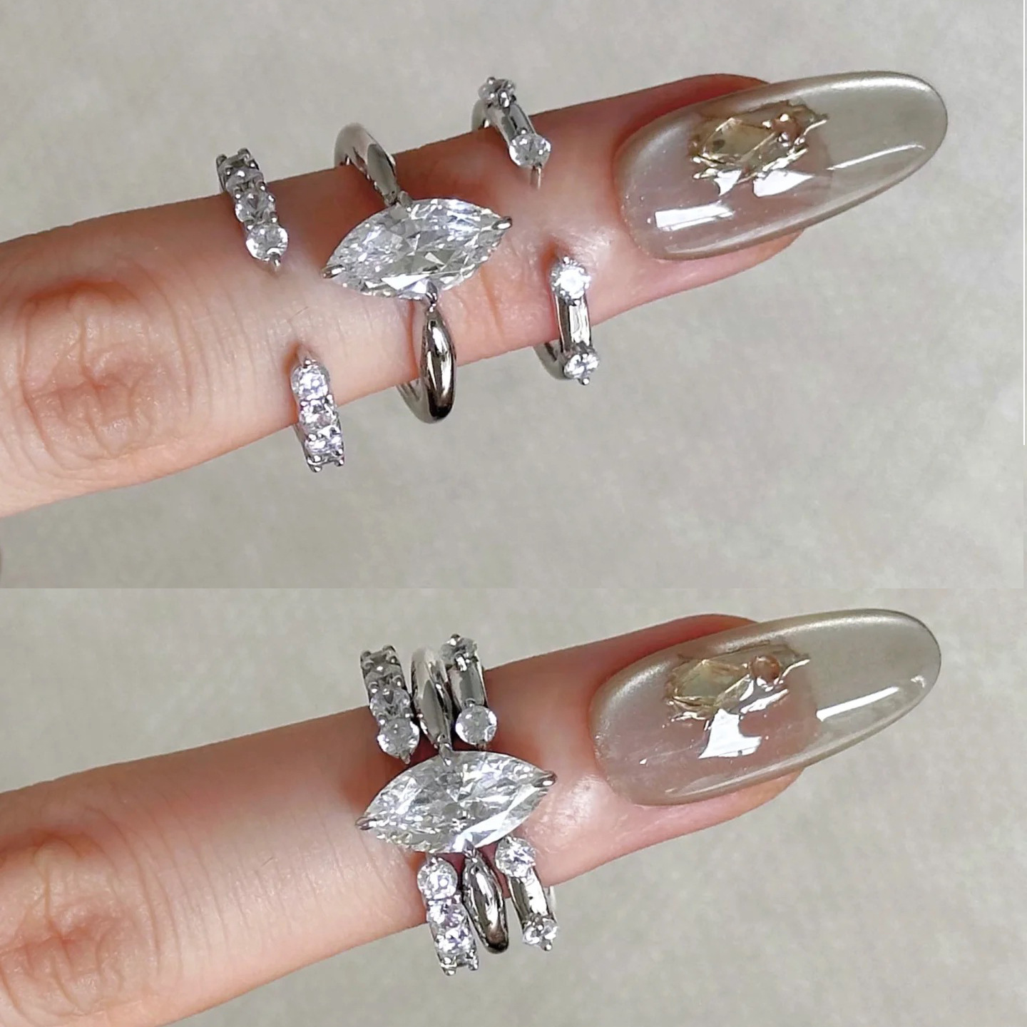 خواتم فضة استرلينية S925 بتصمي - مراجعة Minimalist Ring Stackable وسعره
