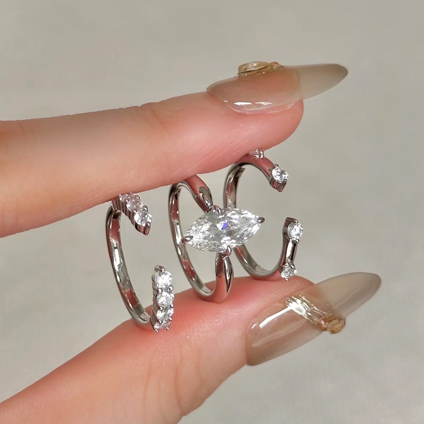 خواتم فضة استرلينية S925 بتصمي - مراجعة Minimalist Ring Stackable وسعره